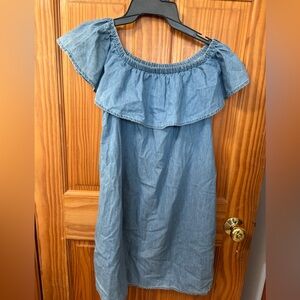 Off-Shoulder Denim Dress